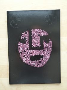 Frits Artist van Zeventer masker serie roze op zwart (8)